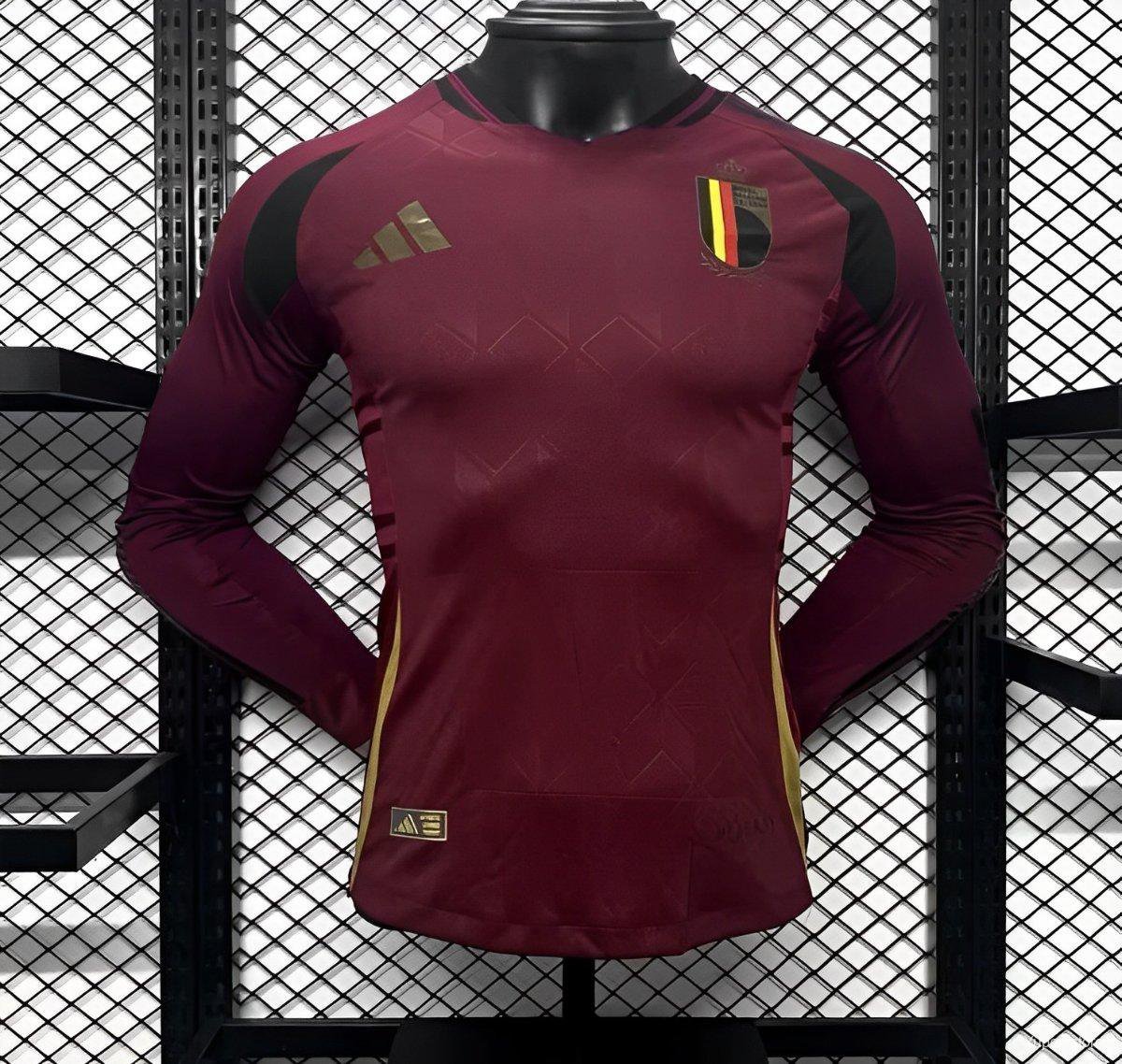 Belgium Home Sleeve 2024 Player Authentic Soccer Football Futbol Jersey Kit