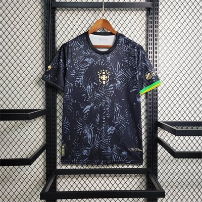 Brazil Black Special Edition The Prince Neymar Jr 10 Black Football Shirt Futbol Adults Jersey