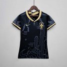 Brazil Woman Black Concept FIFA World Cup Soccer Football Jersey Kit