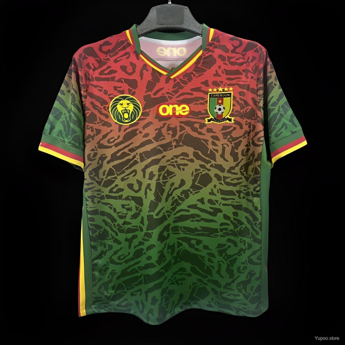 Cameroon Pre Match Green_Red Training 2024 Soccer Football Futbol Adults Jersey