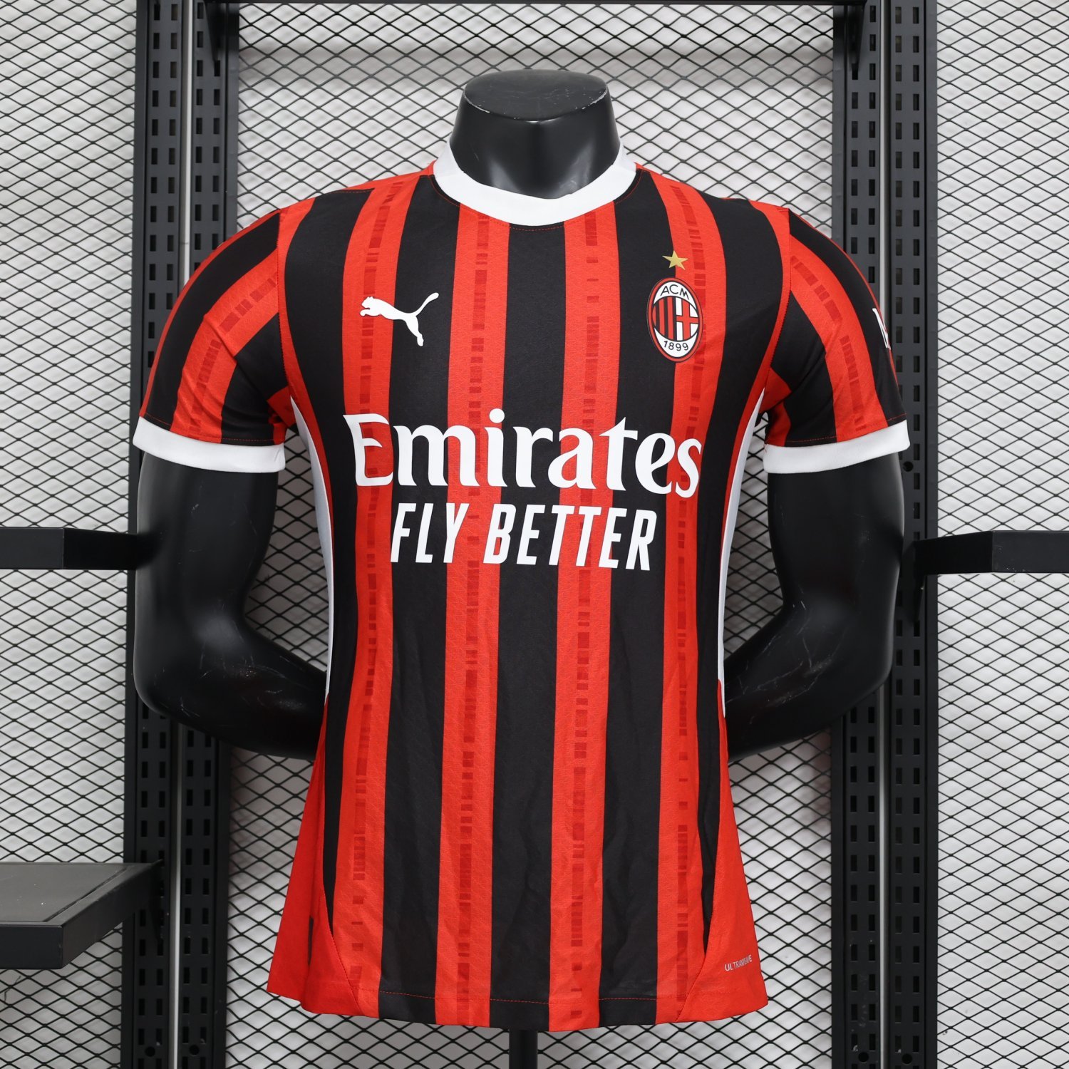 AC Milan Home 24/25 Player Authentic Soccer Football Futbol Jersey Kit