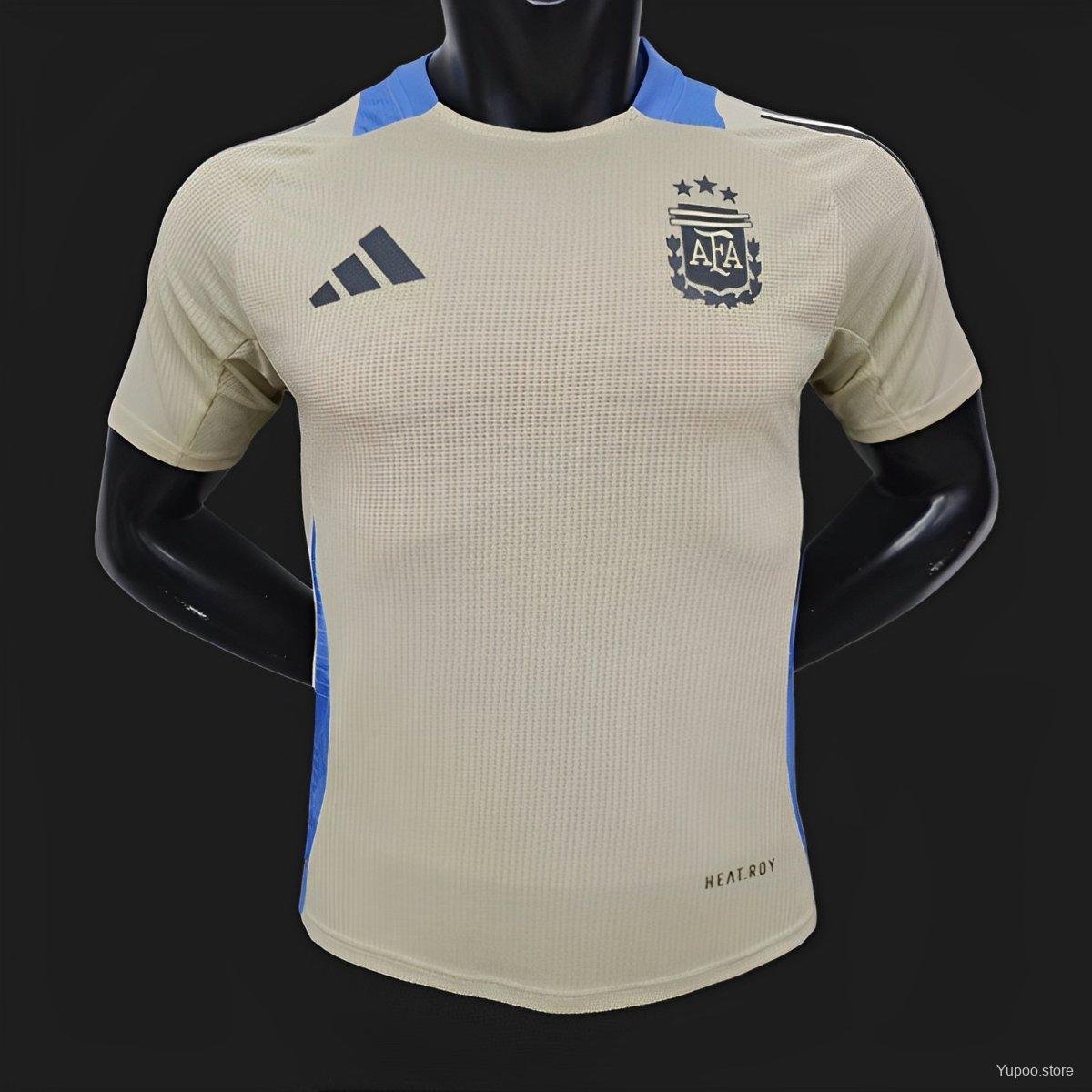 Argentina Brown Special 2024 Player Authentic Soccer Football Futbol Jersey Kit