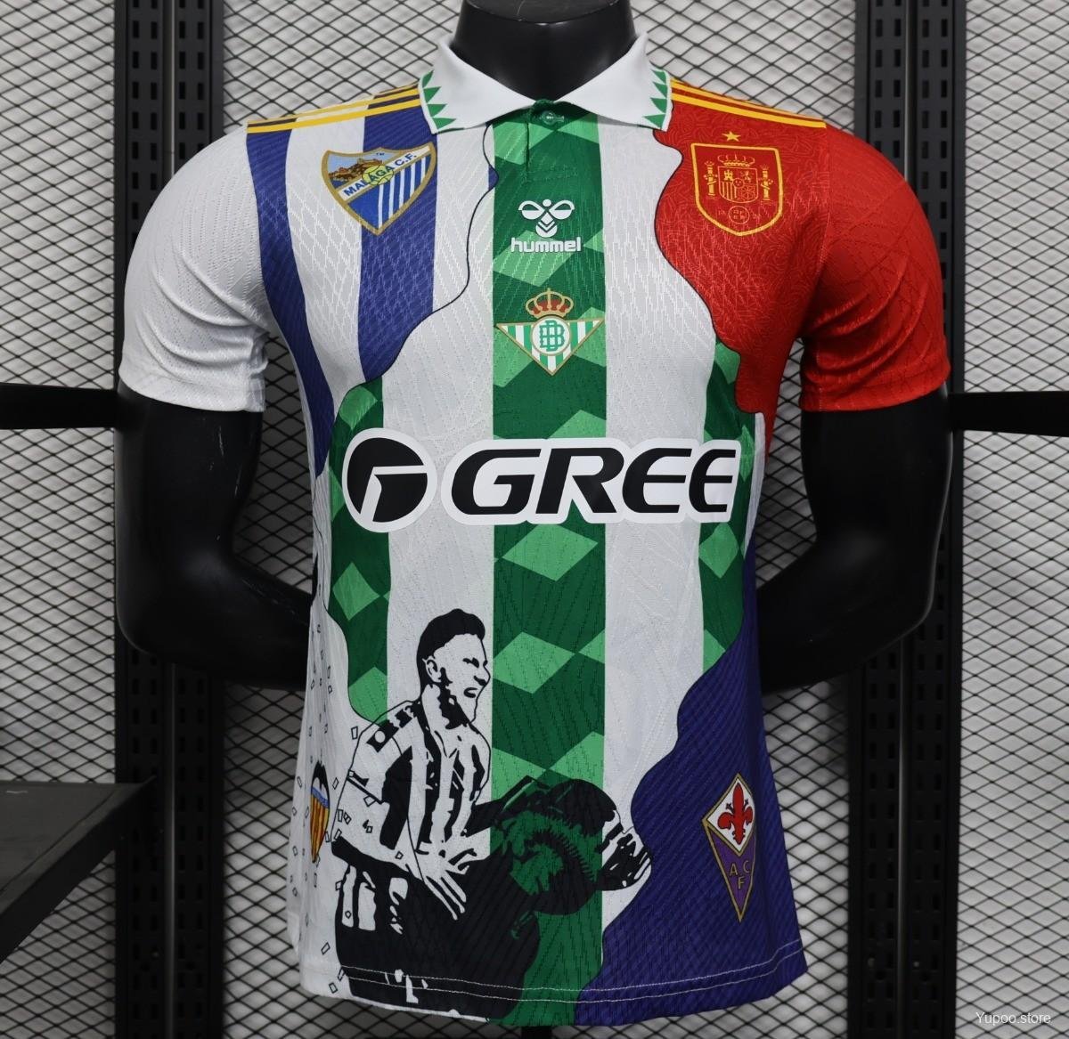 Real Betis Multi-Club White with Colorful Tribute Patchwork 25/26 Player Jersey