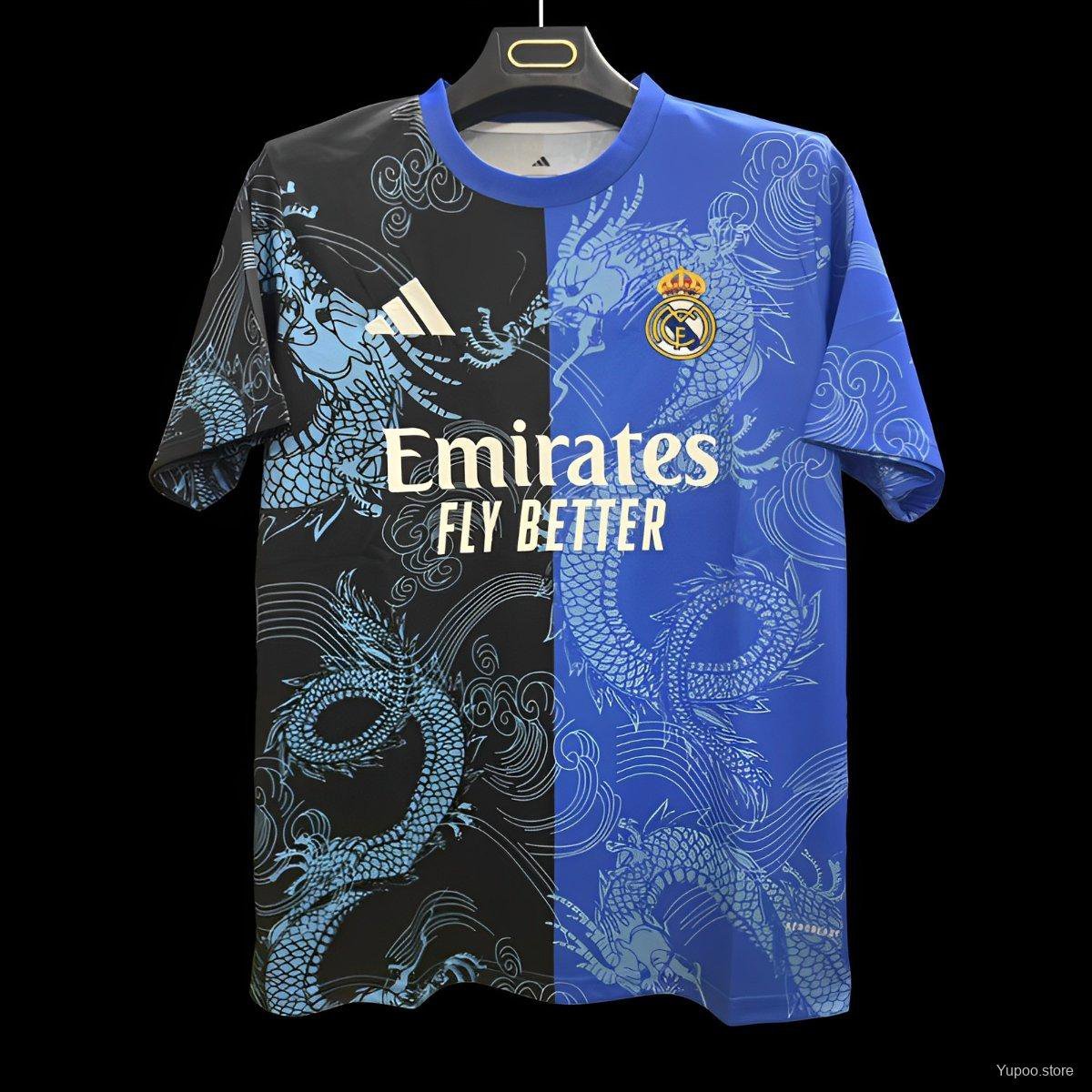 Real Madrid Black and Blue with Split Dragon 25/26 Jersey