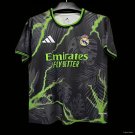 Real Madrid Black with Lightning & Tropical Leaf Pattern 25/26 Jersey