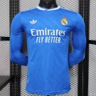 Real Madrid Third Blue 2025 Long Sleeve Player Jersey