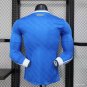 Real Madrid Third Blue 2025 Long Sleeve Player Jersey