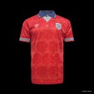 Retro England Red 1990 Soccer Jersey