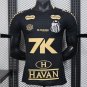 Santos FC Black with Textured Pattern Jersey With Full Sponsors 25/26 Player Jersey
