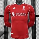 Liverpool Home 25/26 Long Sleeve Player Soccer Football Futbol Adults Jersey