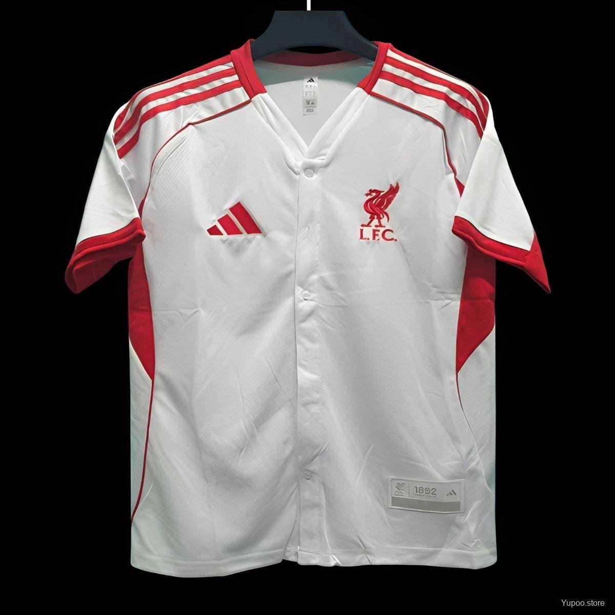 Liverpool US Pack White Baseball 25/26 Jersey