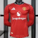 Manchester United Home 25/26 Long Sleeve Player Jersey