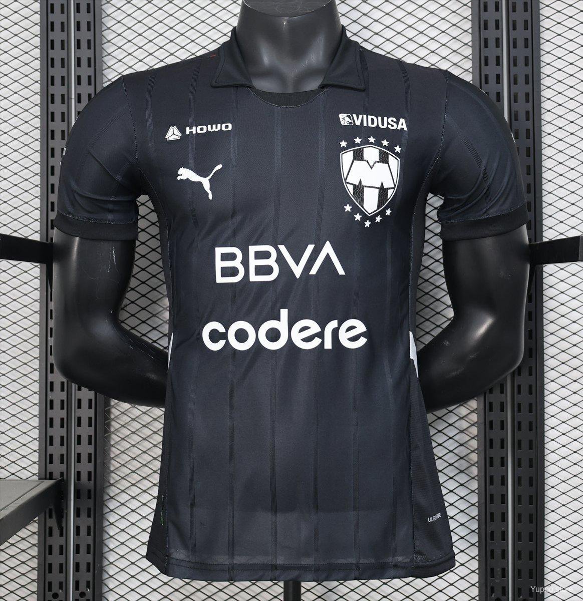 Monterrey Third Black 24/25 Player Soccer Football Futbol Adults Jersey