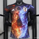 Japan NA ZHA Black with Fire & Ice Warrior 2025 Player Soccer Football Futbol Adults Jersey