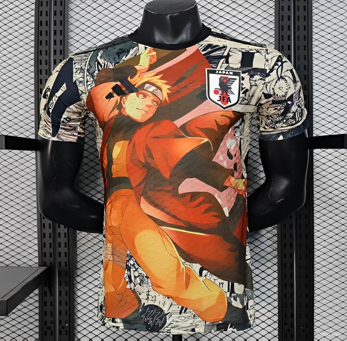 Japan White with Naruto Anime 2025 Player Soccer Football Futbol Adults Jersey