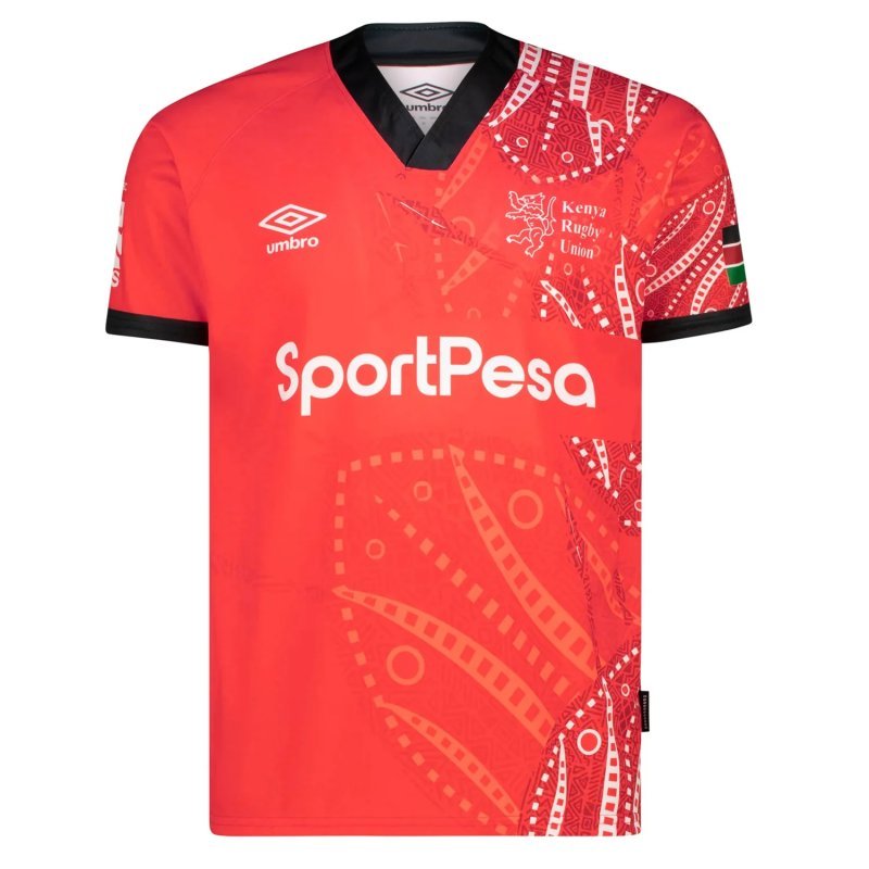 Kenya Home Red with Black 2026 Jersey