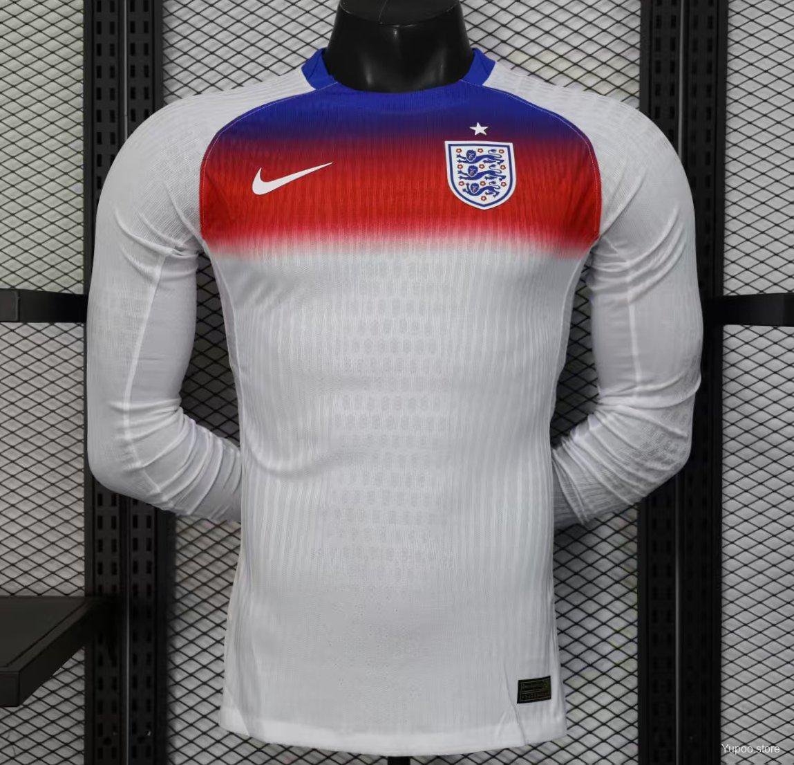England Home 2025 Long Sleeve Player Jersey