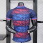 FC Barcelona Navy Blue with Red & Blue Abstract Pattern 25/26 Player Jersey