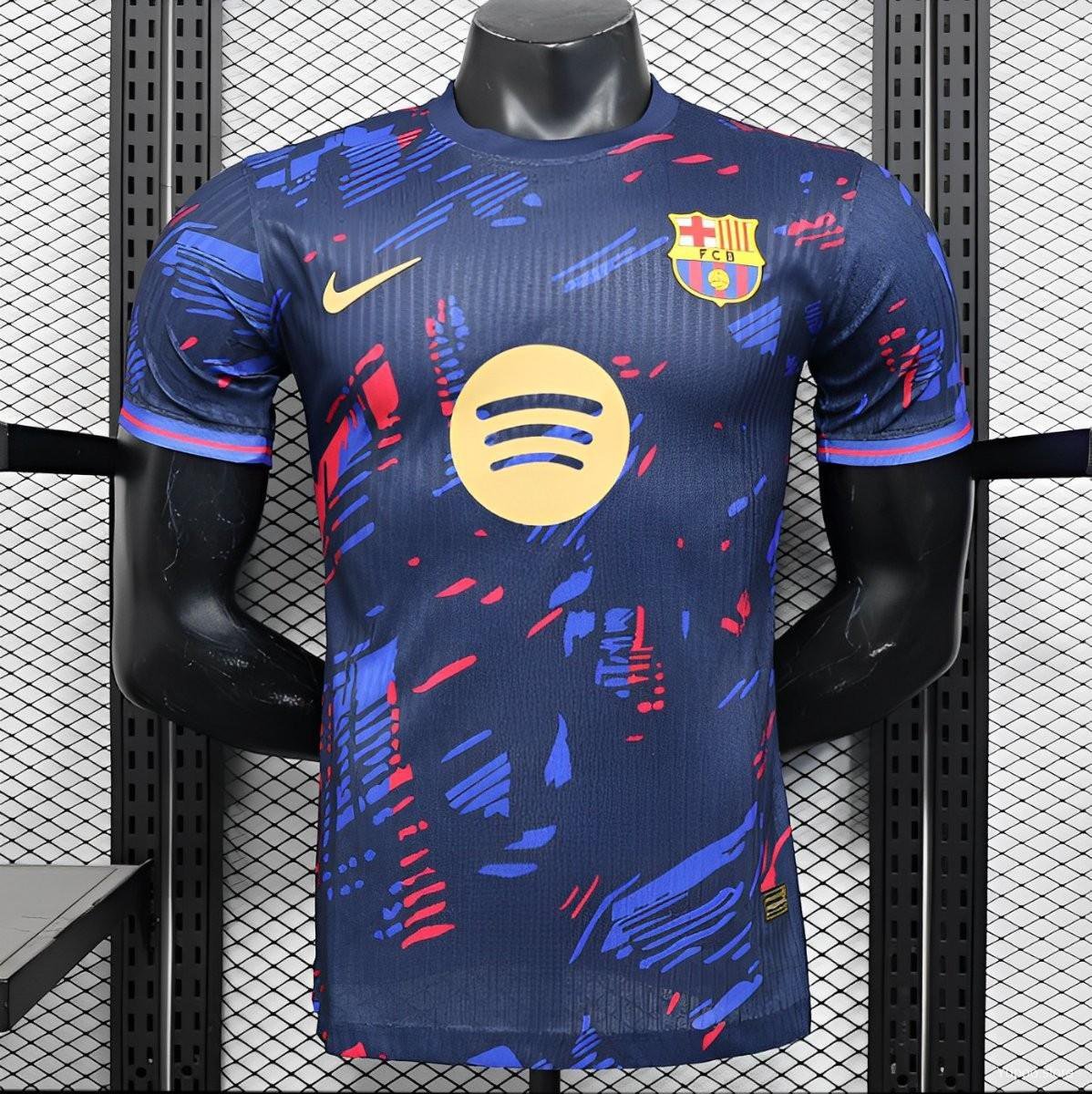 FC Barcelona Navy Blue with Spotify 25/26 Player Soccer Football Futbol Adults Jersey