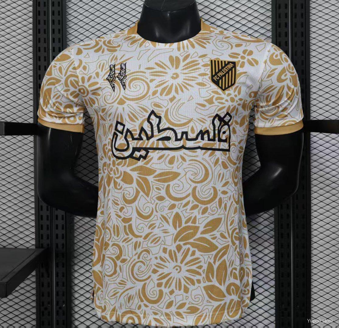 FC Palestine Red with Traditional Floral Pattern 25/26 Player Jersey