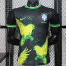 Brazil Black with Eagle Print 2025 Player Jersey
