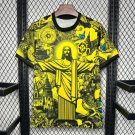 Brazil X Christ the Redeemer Special Edition 24/25 Soccer Football Futbol Jersey - Yellow