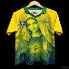 Brazil Yellow with Virgin Mary Print 2026 Jersey