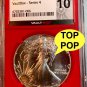 1987 American Silver Eagle MS70 NGCx MS10 TOP POP Vault Box Red