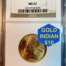 1926 $10 Indian Head Gold Eagle Variety 2 - NGC MS62 Older Brown Label