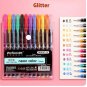 12pc glitter pen  with 12 Refill glitter pens  Colors Gel Pens  School Office