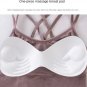 Women Cross Strap Sports Bra Top Women Push Up Sport Bra Yoga Gym Shockproof