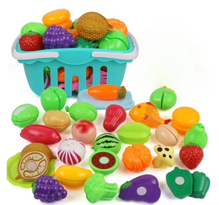 Play pretend Vegetables fryits cutting kids kitchen toys set