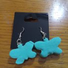 Green butterfly earrings