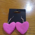 Pink heart earrings
