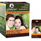 12 Sachet Thai Shampoo Herbal Natural Dark Brown Color Poompuksa Hair
