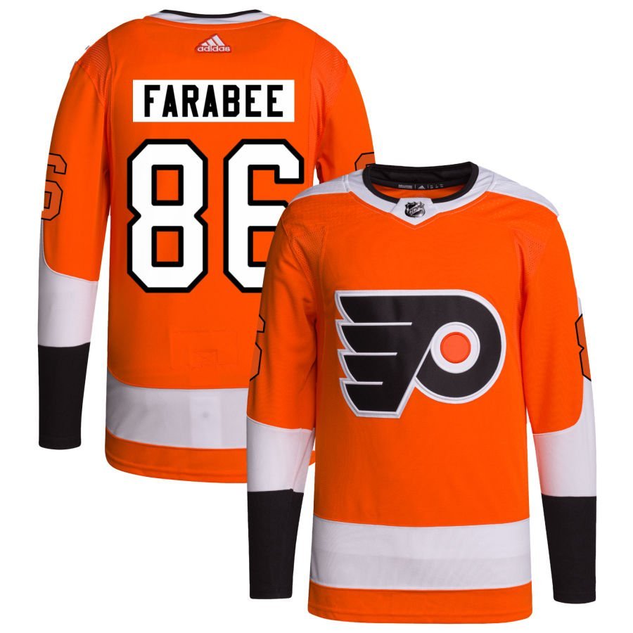 Philadelphia Flyers 86 Joel Farabee Orange Home Authentic Pro Jersey