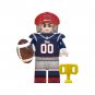 Football Player Patriots Super Bowl NFL Rugby Players Minifigures Building Toy