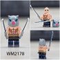 Demon Slayer Tanjiro Nezuko Rengoku Kyoujurou Akaza Inosuke 8pcs Minifigures Toy