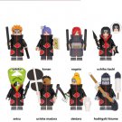 Naruto Series Akatsuki Group Nagato Konan Itachi Kisame Tobi 8pcs Minifigure Toy