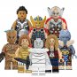 Marvel Thor Love and Thunder Zeus Gorr Mighty Thor Valkyrie 8pcs Minifigures Toy