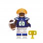Football Player Chargers Super Bowl NFL Rugby Players Minifigures Bricks Toys