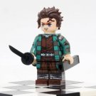 Demon Slayer Kamado Tanjiro Checkered Suit Minifigure Bricks Toys