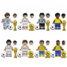 Football Players Ronaldo Messi Neymar Luka Modric Benzema 8pcs Minifigures Toys