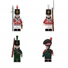 British Fusilier Redcoat soldiers 95th rifles Scottish bagpiper 4pcs Minifigure