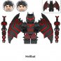 Marvel DC Super Hero Batman Hellbat 3Pcs Minifigures Building Block Toys