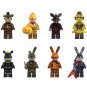 FNAF Horror Nightmare Freddy Phantom Foxy Springtrap 8Pcs Minifigures Bricks Toy