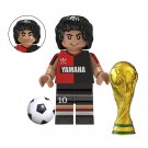 Diego Armando Maradona Famous Football Player Lego Compatible Minifigure Toys