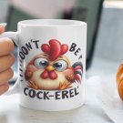 Don't Be a Cock-Erel 11oz or 15oz Ceramic Coffee Mug | Cartoon Rooster | Chicken Lover Gift Don't Be a Cock-Erel 11oz or 15oz Ceramic Coffee Mug | Cartoon Rooster | Chicken Lover Gift