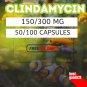 High Quality Original Fish  Cin /Clindamycin 150/300mg Blister Packs 50 / 100 Count Free Shipping