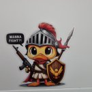 Transparent Waterproof "Wanna Fight" Duck Sticker